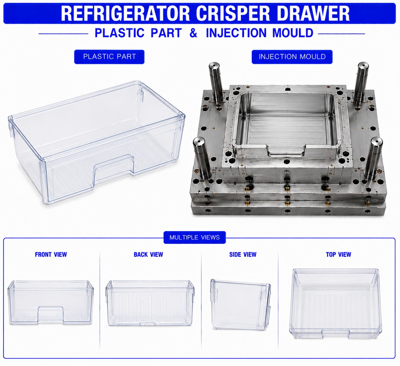 Refrigerator Plastic Crisper Drawer